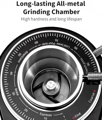 SHARDOR 64mm Flat Burr Coffee Grinder, 100 Settings