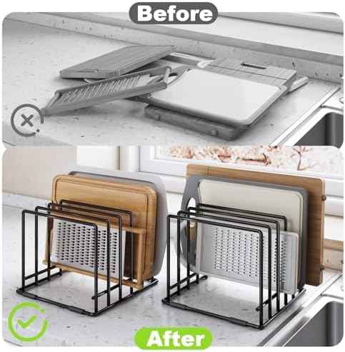 2-pack 5-slot baking storage scratch-resistant cookie tray organizer with anti-slip frame for kitchen cabinet - portable and dust-resistant