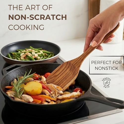 Crafted Path 9-Piece Teak Wooden Utensil Set