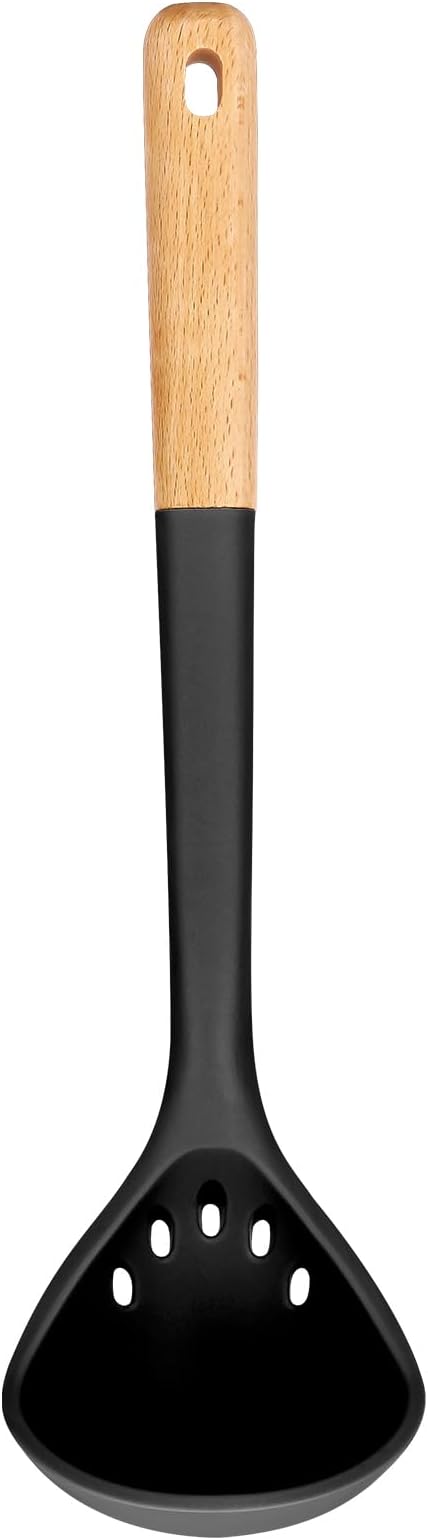Large Silicone Ladle Spoon for Soup, Non Stick Kitchen Utensils by BADIANO