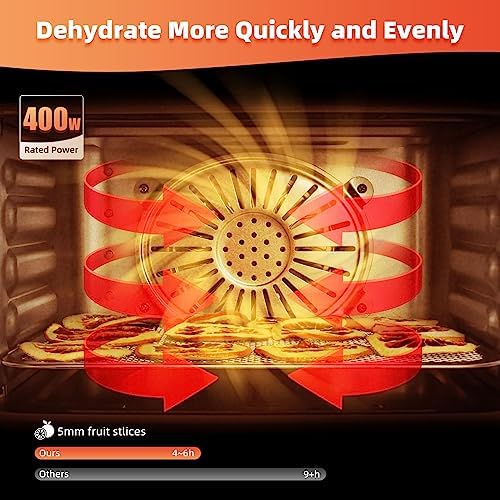 Compact Food Dehydrator, 4 Stainless Steel Trays, 190F