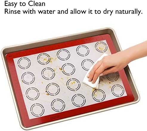LotFancy Silicone Baking Mat, 2 Pack Non Stick Macaron Baking Liner