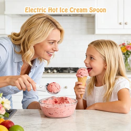 Heated Ice Cream Scoop Rechargeable Ice Cream Scooper with ON/OFF