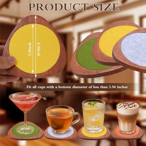 Mid Century Modern Coasters Set of 4, Vintage Retro Absorbent Drink