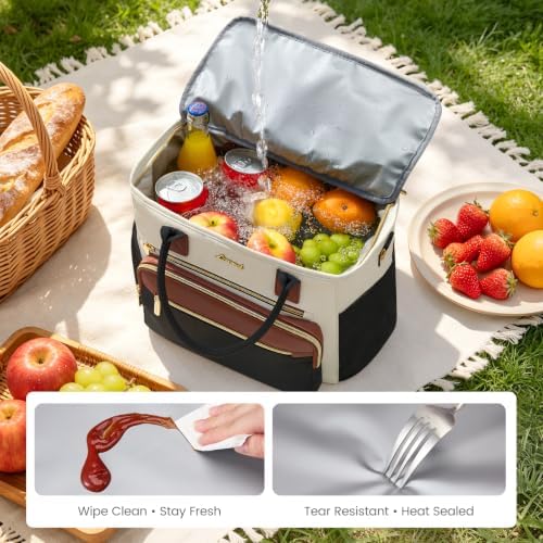 LOVEVOOK Insulated Lunch Box for Women,Large Adult Lunch Cooler Bag