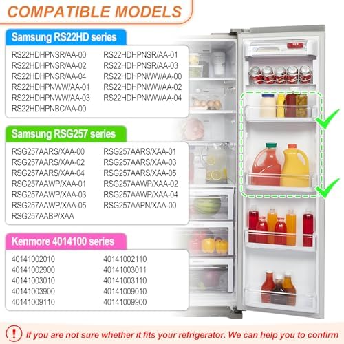DA97-06177C Refrigerator Door Shelf Bin Compatible with Samsung