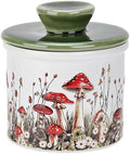 Fungi Fun Mushroom Butter Crock - Airtight Ceramic Butter Container