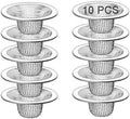 10PCS Mesh Sink Drain Strainer Bathroom, 2.75" Stainless Steel Slop