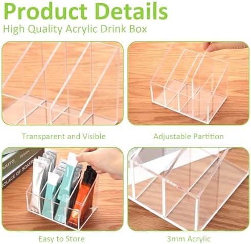 Drink Packet Holder Water Flavor Packet Storage Container Water Flavor