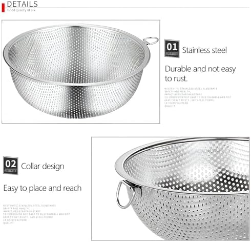 GREATLINK Stainless Steel Colander and Fine Mesh Strainer for Kitchen