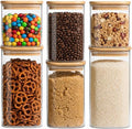 Airtight Glass Storage Containers with Lids Set of 6, 25 /37 /50oz