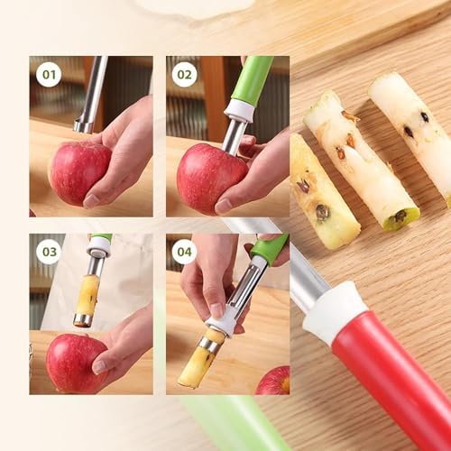 2026 New Stainless Steel Red Bell Pepper Seed Corer, 2 in 1 Apple