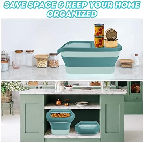 Pet Food Storage Containers, Collapsible Dog Food Container with