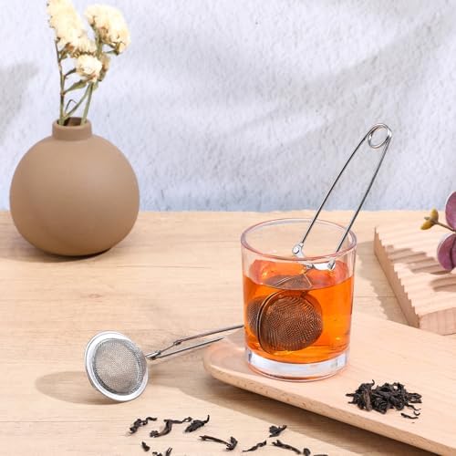 20 Pcs Snap Ball Tea Infuser Strainers, Silver Stainless Steel Fine