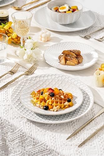 36-Piece Dinnerware Set for 12,Transform Your Table with Stylish Plates & Bowls,Ideal for Hosting, Entertaining & Special Occasions, Dishwasher Safe