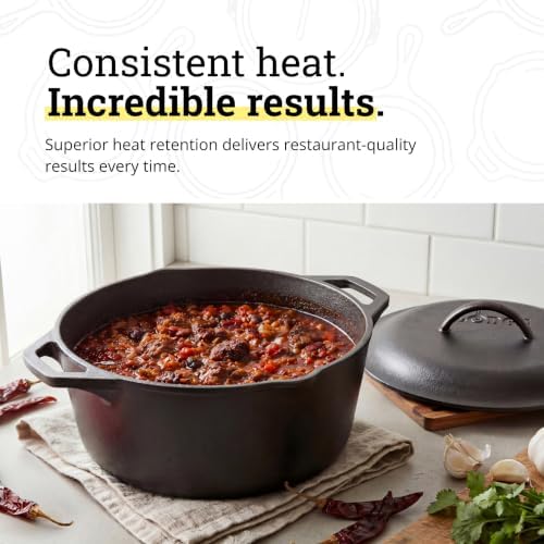 Lodge Cast Iron Dutch Oven with Loop Handle, 7 Quart