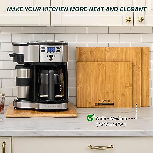 ANBOXIT Bamboo Appliance Slider for Coffee Maker