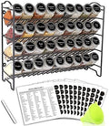 SWOMMOLY Spice Rack Organizer with 36 Spice Jars 4 oz, 396 Spice