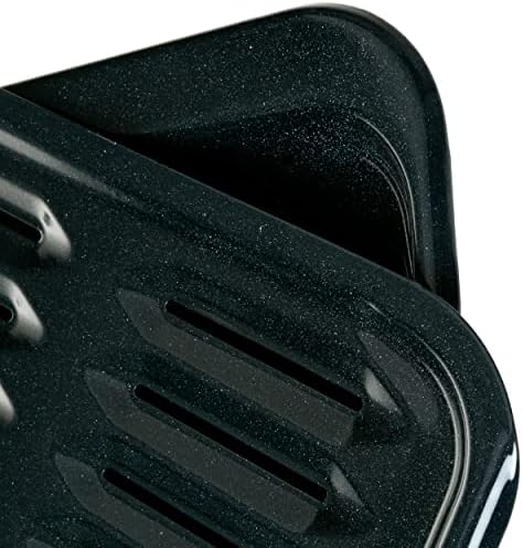 Universal Broiler Pan with Rack for Oven, Non-Stick Pan, 2 Piece Black