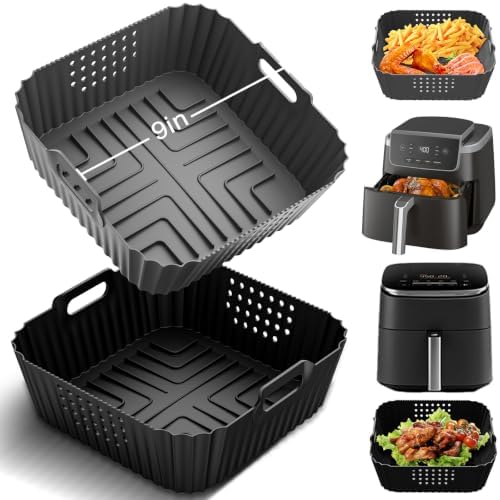 Air Fryer Silicone Liners for Ninja AF141 AF142 5QT & AF181 6.5 QT