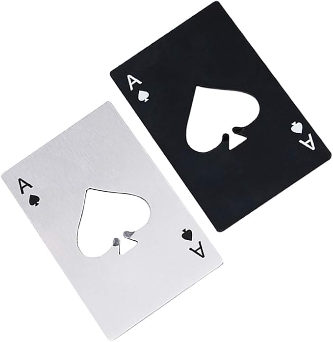 Ace Of Spades Bottle Opener Credit Card Size Pocker Cap Opener Portable by Airoads
