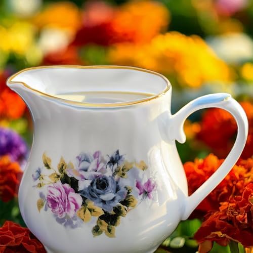 Sugar and Creamer Set - Porcelain Sugar and Creamer Vintage Tea Set
