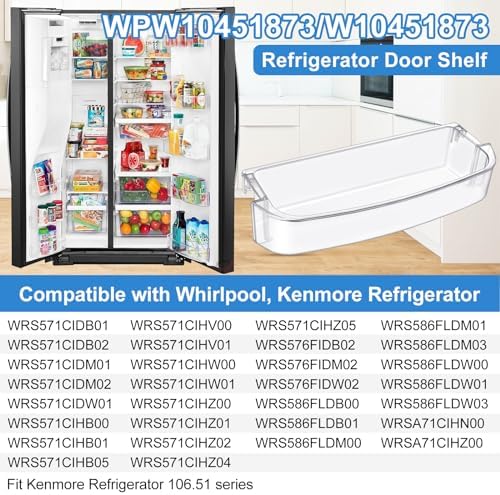 [2 PACK] UPGRADED WPW10451873 Refrigerator Door Bin Replacement