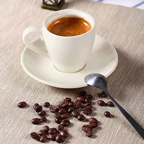ionEgg Porcelain Espresso Cup with Saucer And Stainless Steel mini