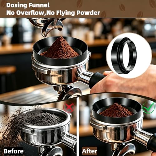 8 Pcs 51mm Espresso Accessories Kit, Tamping Station and Calibrated