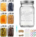 Mason Jars 32 oz, 6 Pack, Wide Mouth