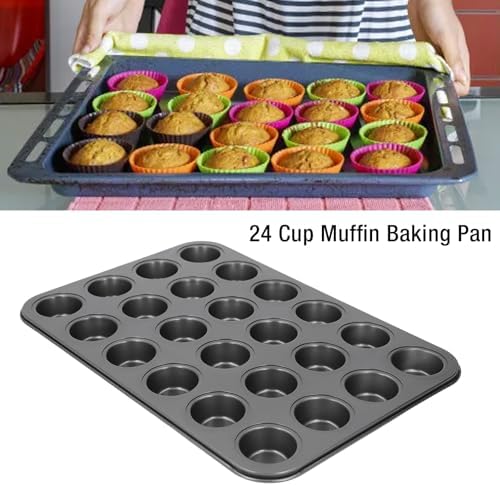 Mini Muffin Pan 24 Cups Nonstick,1 Pack 24 Mini Small Cup Non Stick