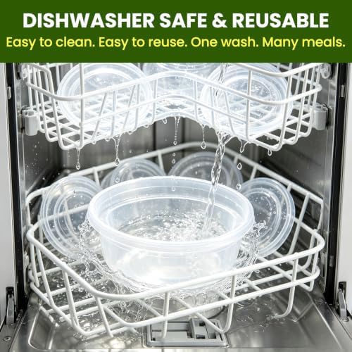 8oz Plastic Deli Containers with Lids BPA Free Food Storage Containers