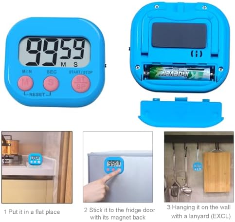 BESTWYA Digital Kitchen Timers, 6, 6 Colors