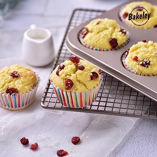 Muffin Cake Pan 12-Cavity, Heavy Duty Carbon Steel, Non-Stick Cupcake