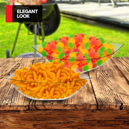 64oz Clear Plastic Serving Bowls (4 Pack) Large Disposable Candy