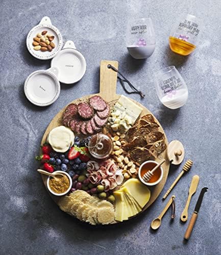 Mud Pie Charcuterie Board and Utensil Serving Set, Brown, utensil 5