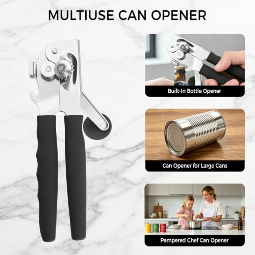 NileHome Commercial Hand Crank Can Opener with Extra-Long Handles