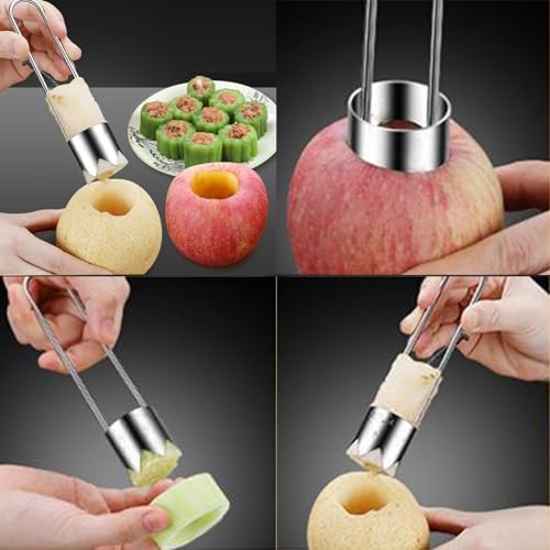 Stainless Steel 3-Pack Fruit Slicer Kitchen Knife, 2-in-1 Watermelon