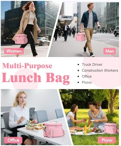 Lunch Bags for Men Women Insulated Lunch Box Leakproof Soft Cooler