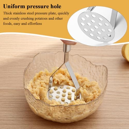 Potato Masher 2 Pcs, Kyraton Stainless Steel Heavy Duty Mash Potatoes