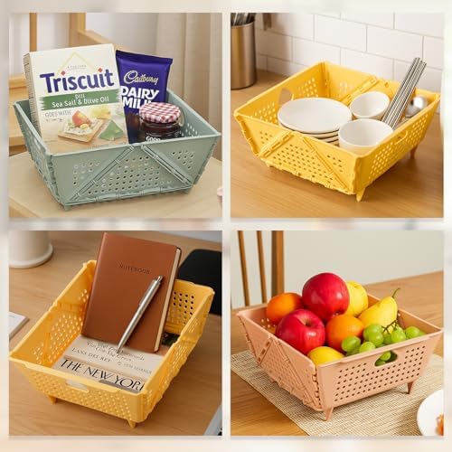 3 Pack Versatile Collapsible Colander Thickened Plastic Kitchen