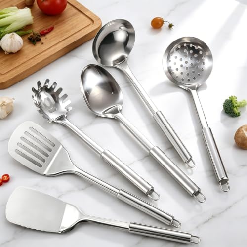 11-Piece Stainless Steel Cooking Utensil Set with Holder