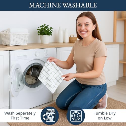 LANE LINEN Dish Towels for Kitchen 100% Cotton Tightly Woven 6 Pack