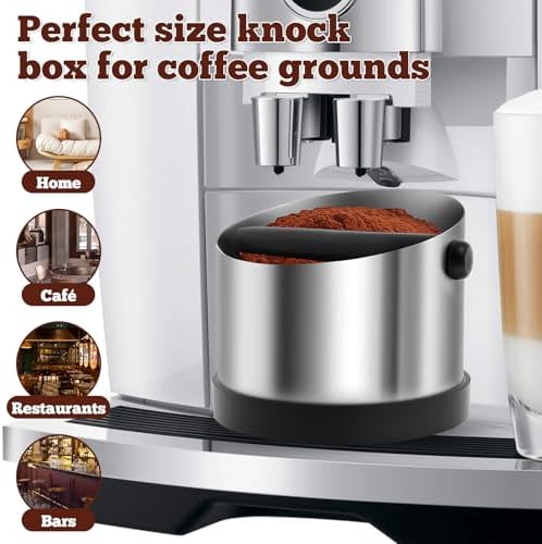 Knock Box Espresso Accessories, Shock-Absorbent Barista Style Coffee