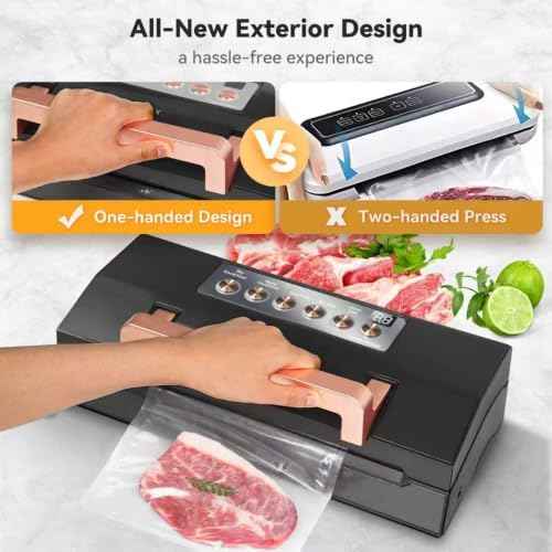 Vacapex Vacuum Sealer Machine, Double Heat Seal, 2 Rolls