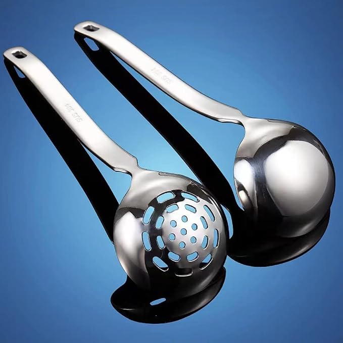 Collfa Small Soup Ladle Metal SUS304 Stainless Steel Ladles Spoon And Slotted - Image 9