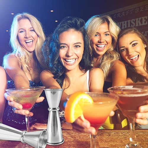 16 Pcs 2 oz 1 oz Jigger for Bartending 304 Stainless Steel Shot