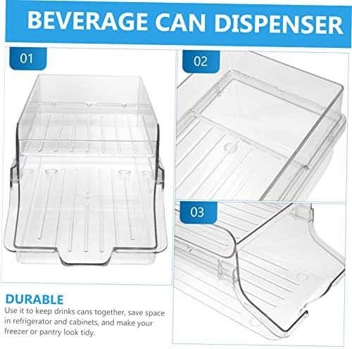 SOLUSTRE Stackable Soda Can Organizer for Refrigerator Beverage Can