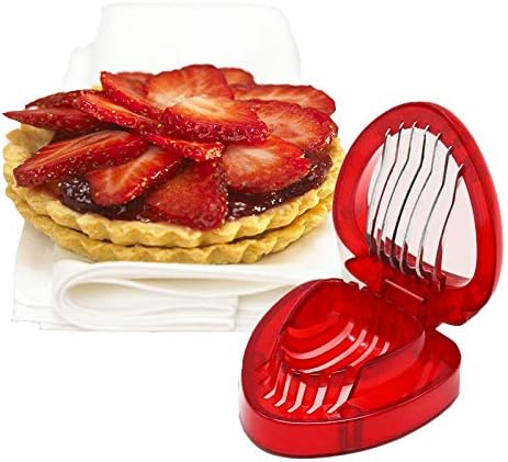 Strawberry Huller Stem Remover and Strawberry Slicer Set,Potatoes