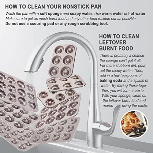 CHEFMADE Donut Mold Cake Pan, 20-Cavity Non-Stick Ring Doughnut